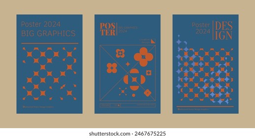Contemporary futuristic posters. A set of modern covers with a minimalistic silhouette, graphic elements, basic drawings, geometric shapes. Conceptual business design in retro style. Brutalism print