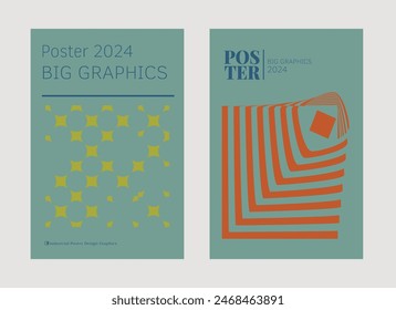 Contemporary futuristic posters. A set of modern covers with a minimalistic silhouette, graphic elements, basic drawings, geometric shapes. Conceptual business design in retro style. Brutalism print