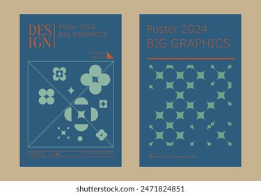 Contemporary futuristic posters. A set of modern covers with a minimalistic silhouette, graphic elements, basic drawings, geometric shapes. Conceptual business design in retro style. Brutalism print