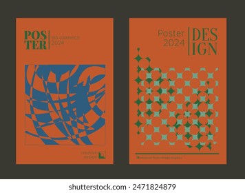 Contemporary futuristic posters. A set of modern covers with a minimalistic silhouette, graphic elements, basic drawings, geometric shapes. Conceptual business design in retro style. Brutalism print