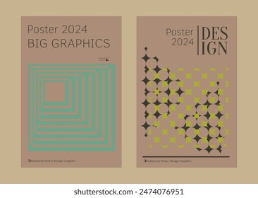 Contemporary futuristic posters. A set of modern covers with a minimalistic silhouette, graphic elements, basic drawings, geometric shapes. Conceptual business design in retro style. Brutalism print