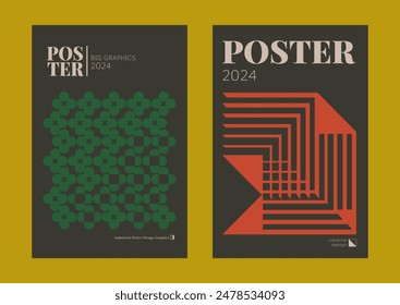 Contemporary futuristic posters. A set of modern covers with a minimalistic silhouette, graphic elements, basic drawings, geometric shapes. Conceptual business design in retro style. Brutalism print