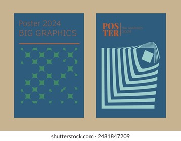 Contemporary futuristic posters. A set of modern covers with a minimalistic silhouette, graphic elements, basic drawings, geometric shapes. Conceptual business design in retro style. Brutalism print