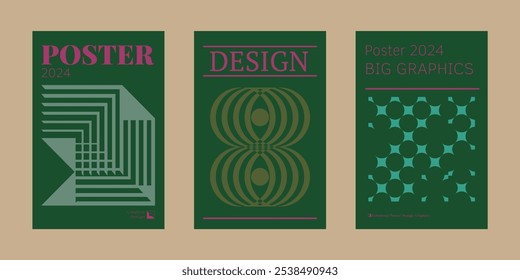 Contemporary futuristic posters. A set of modern covers with a minimalistic silhouette, graphic elements, basic drawings, geometric shapes. Conceptual business design in retro style. Brutalism print