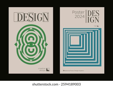 Contemporary futuristic posters. A set of modern covers with a minimalistic silhouette, graphic elements, basic drawings, geometric shapes. Conceptual business design in retro style. Brutalism print