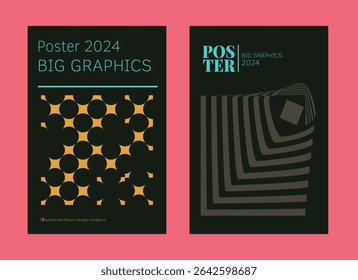 Contemporary futuristic posters. A set of modern covers with a minimalistic silhouette, graphic elements, basic drawings, geometric shapes. Conceptual business design in retro style. Brutalism print