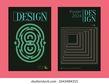 Contemporary futuristic posters. A set of modern covers with a minimalistic silhouette, graphic elements, basic drawings, geometric shapes. Conceptual business design in retro style. Brutalism print