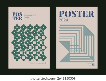 Contemporary futuristic posters. A set of modern covers with a minimalistic silhouette, graphic elements, basic drawings, geometric shapes. Conceptual business design in retro style. Brutalism print