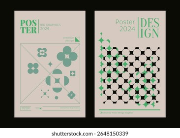Contemporary futuristic posters. A set of modern covers with a minimalistic silhouette, graphic elements, basic drawings, geometric shapes. Conceptual business design in retro style. Brutalism print