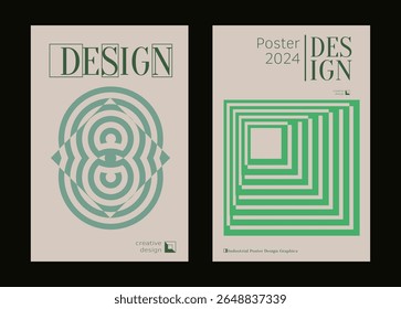 Contemporary futuristic posters. A set of modern covers with a minimalistic silhouette, graphic elements, basic drawings, geometric shapes. Conceptual business design in retro style. Brutalism print