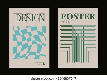 Contemporary futuristic posters. A set of modern covers with a minimalistic silhouette, graphic elements, basic drawings, geometric shapes. Conceptual business design in retro style. Brutalism print