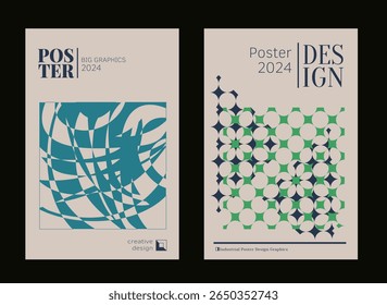 Contemporary futuristic posters. A set of modern covers with a minimalistic silhouette, graphic elements, basic drawings, geometric shapes. Conceptual business design in retro style. Brutalism print