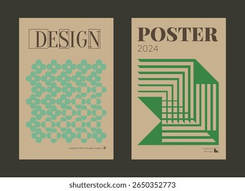 Contemporary futuristic posters. A set of modern covers with a minimalistic silhouette, graphic elements, basic drawings, geometric shapes. Conceptual business design in retro style. Brutalism print
