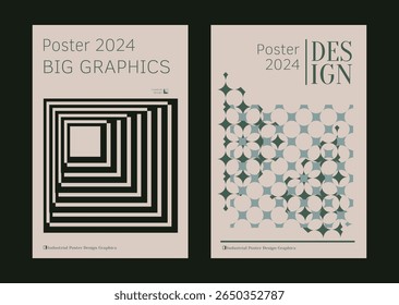 Contemporary futuristic posters. A set of modern covers with a minimalistic silhouette, graphic elements, basic drawings, geometric shapes. Conceptual business design in retro style. Brutalism print