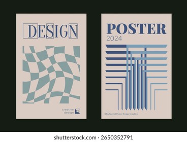 Contemporary futuristic posters. A set of modern covers with a minimalistic silhouette, graphic elements, basic drawings, geometric shapes. Conceptual business design in retro style. Brutalism print