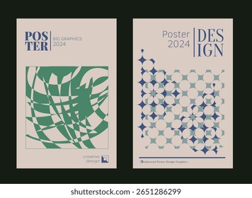 Contemporary futuristic posters. A set of modern covers with a minimalistic silhouette, graphic elements, basic drawings, geometric shapes. Conceptual business design in retro style. Brutalism print
