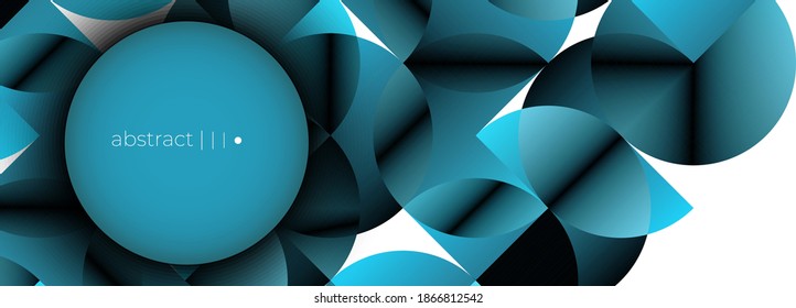 Moderner, geometrischer abstrakter Hintergrund. Kreisformen. Geschäftsangesagte Vorlage.Vektorgrafik