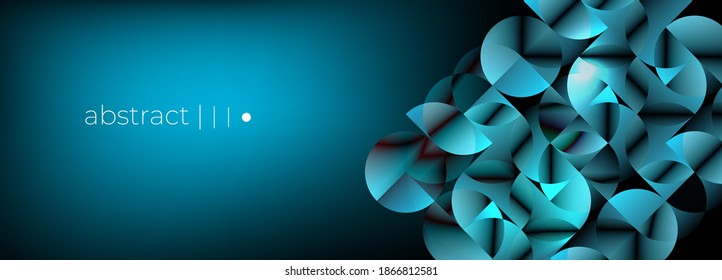 Fondo abstracto geométrico contemporáneo. Formas de círculo. Plantilla de moda comercial.Ilustración vectorial