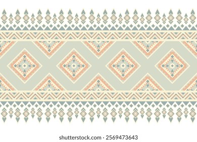 Contemporary geometric ethnic style with pastel color for cloths, fabric, fashion, decoration