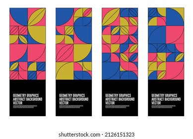 Contemporary Geometric Mosaic Seamless Pattern With A Vibrant Color Scheme, Modern Art Geomatics Pattern Vector Art.