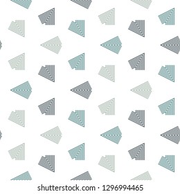 Contemporary geometric pattern. Repeated arrows ornament. Modern geo abstract background. Seamless surface design. Minimalist wallpaper. Digital paper, textile print. Vector illustration