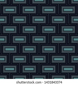 Contemporary geometric  pattern. Repeated polygons, rectangles motif. Ethnic ornament. Modern abstract background. Seamless surface design. Geo wallpaper. Digital paper, textile print. Vector art