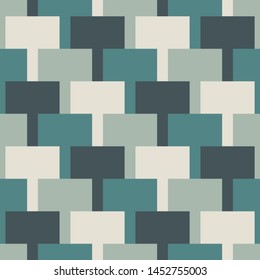 Contemporary geometric  pattern. Repeated polygons, rectangles motif. Simple ornament. Modern abstract background. Seamless surface design. Geo wallpaper. Digital paper, textile print. Vector art