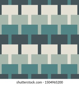 Contemporary geometric  pattern. Repeated polygons, rectangles motif. Simple ornament. Modern abstract background. Seamless surface design. Geo wallpaper. Digital paper, textile print. Vector art