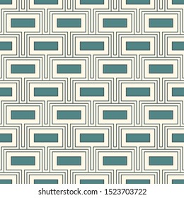 Contemporary geometric  pattern. Repeated polygons, rectangles motif. Ethnic ornament. Modern abstract background. Seamless surface design. Geo wallpaper. Digital paper, textile print. Vector art