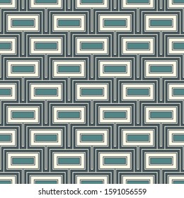 Contemporary geometric  pattern. Repeated polygons, rectangles motif. Ethnic ornament. Modern abstract background. Seamless surface design. Geo wallpaper. Digital paper, textile print. Vector art