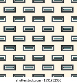 Contemporary geometric  pattern. Repeated rectangles motif. Simple minimalist ornament. Modern abstract background. Seamless surface design. Geo wallpaper. Digital paper, textile print. Vector art