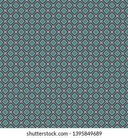 Contemporary geometric pattern. Repeated squares, diamonds motif. Simple ornament. Modern abstract background. Seamless surface design. Geo wallpaper. Digital paper, textile print. Vector art