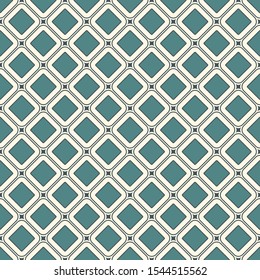 Contemporary geometric pattern. Repeated squares, diamonds motif. Simple ornament. Modern abstract background. Seamless surface design. Geo wallpaper. Digital paper, textile print. Vector art