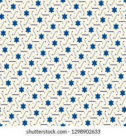 Contemporary geometric pattern. Repeated stars motif. Seamless surface design. Ornamental wallpaper. Modern geo abstract background. Minimalist wallpaper. Simple digital paper, textile print. Vector