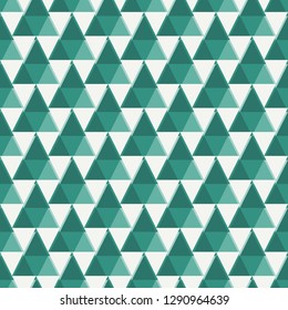 Contemporary geometric pattern. Repeated triangles ornament. Modern geo abstract background. Seamless surface design. Mosaic wallpaper. Digital paper, textile print. Vector illustration