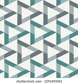 Contemporary geometric pattern. Repeated triangles motif. Modern geo abstract background. Seamless surface design. Ornamental wallpaper. Digital paper, textile print. Vector illustration