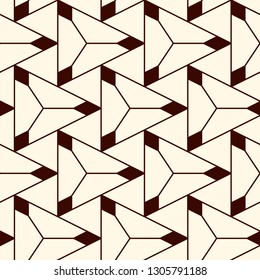 Contemporary geometric pattern. Repeated triangles motif. Seamless surface design. Modern geo abstract background. Minimalist wallpaper. Simple ornamental digital paper, textile print. Vector art