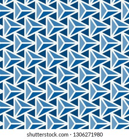 Contemporary geometric pattern. Repeated triangles motif. Seamless surface design. Modern geo abstract background. Minimalist wallpaper. Simple ornamental digital paper, textile print. Vector art