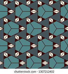 Contemporary geometric pattern. Repeated triangles motif. Seamless surface design. Modern geo abstract background. Minimalist wallpaper. Simple ornamental digital paper, textile print. Vector art
