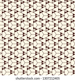Contemporary geometric pattern. Repeated triangles motif. Seamless surface design. Modern geo abstract background. Minimalist wallpaper. Simple ornamental digital paper, textile print. Vector art