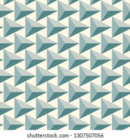 Contemporary geometric pattern. Repeated triangles ornament. Modern abstract background. Seamless surface design. Geo wallpaper. Digital paper, textile print. Vector illustration