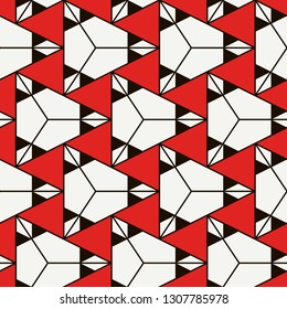 Contemporary geometric pattern. Repeated triangles motif. Seamless surface design. Modern geo abstract background. Minimalist wallpaper. Simple ornamental digital paper, textile print. Vector art
