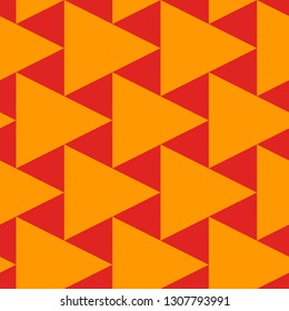 Contemporary geometric pattern. Repeated triangles motif. Seamless surface design. Modern geo abstract background. Minimalist wallpaper. Simple ornamental digital paper, textile print. Vector art