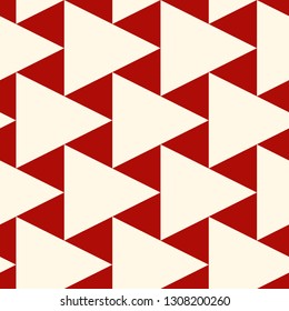 Contemporary geometric pattern. Repeated triangles motif. Seamless surface design. Modern geo abstract background. Minimalist wallpaper. Simple ornamental digital paper, textile print. Vector art