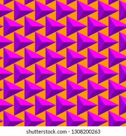 Contemporary geometric pattern. Repeated triangles ornament. Modern abstract background. Seamless surface design. Geo wallpaper. Digital paper, textile print. Vector illustration