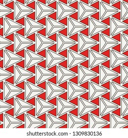 Contemporary geometric pattern. Repeated triangles motif. Seamless surface design. Modern geo abstract background. Minimalist wallpaper. Simple ornamental digital paper, textile print. Vector art