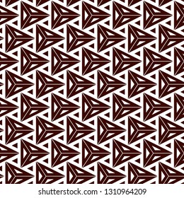 Contemporary geometric pattern. Repeated triangles motif. Seamless surface design. Modern geo abstract background. Minimalist wallpaper. Simple ornamental digital paper, textile print. Vector art