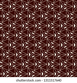 Contemporary geometric pattern. Repeated triangles motif. Seamless surface design. Modern geo abstract background. Minimalist wallpaper. Simple ornamental digital paper, textile print. Vector art