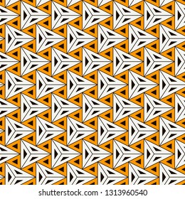 Contemporary geometric pattern. Repeated triangles motif. Seamless surface design. Modern geo abstract background. Minimalist wallpaper. Simple ornamental digital paper, textile print. Vector art