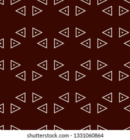Contemporary geometric pattern. Repeated triangles ornament. Modern geo abstract background. Seamless surface design. Mosaic wallpaper. Digital paper, textile print. Vector illustration
